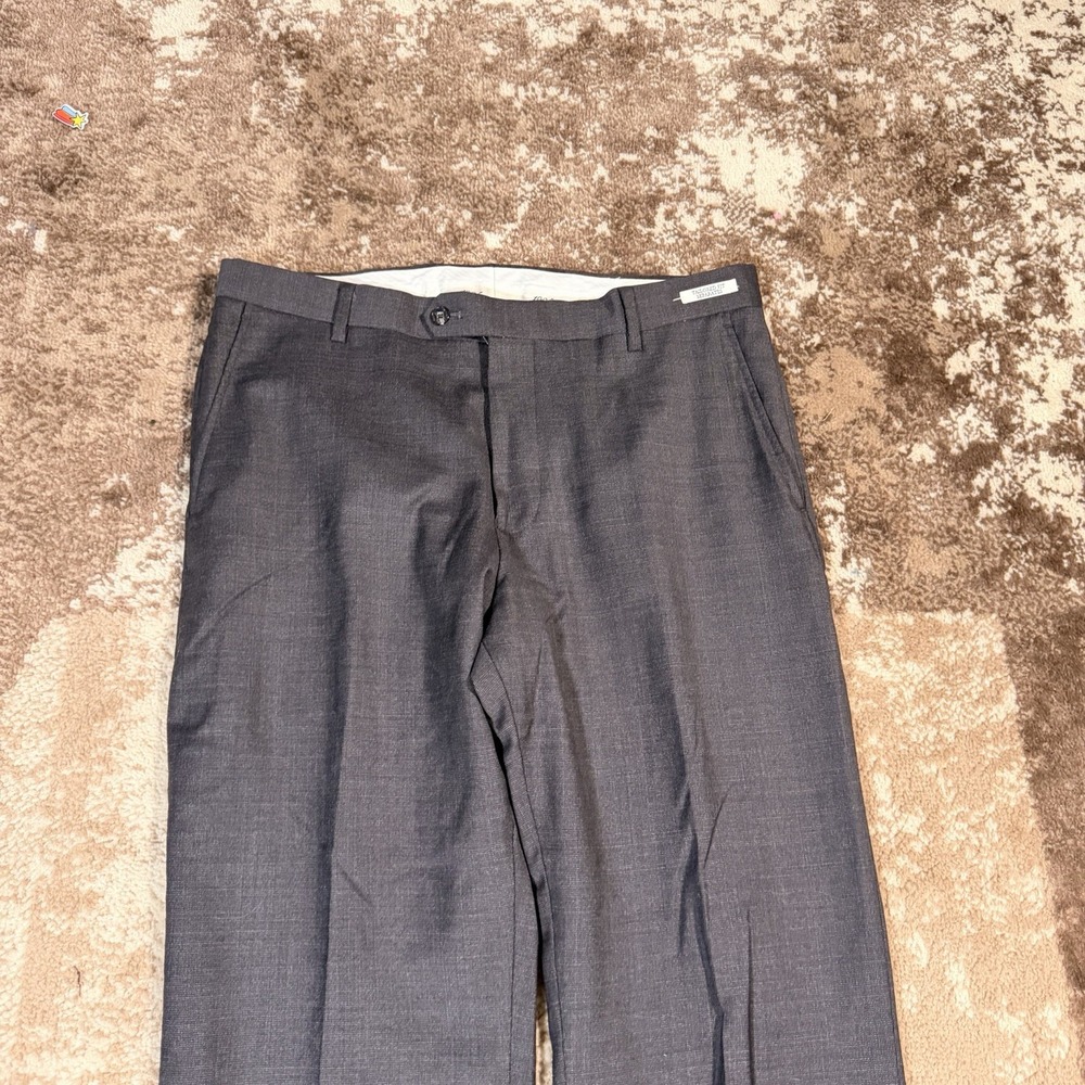 Jos. A. Bank 1905 Dress Pant Mens 34R Dark Gray Suit Separate Unhemmed Wool - Picture 2 of 11